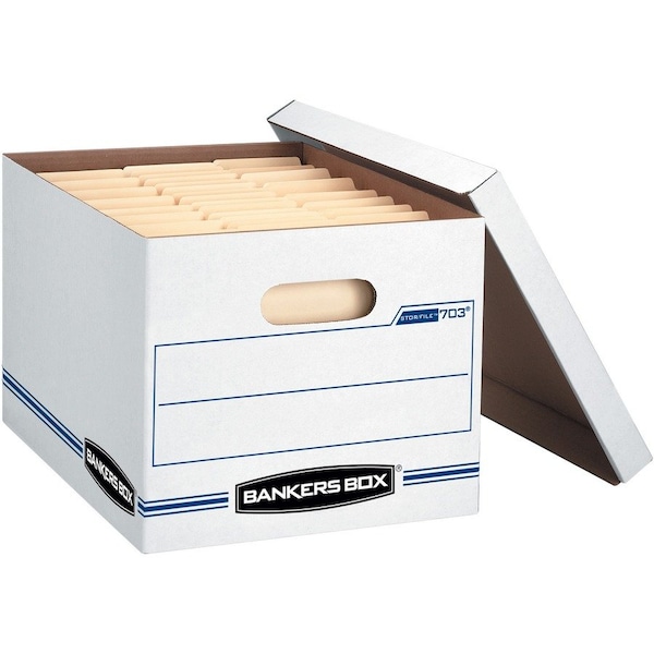 Stor/File Boxes, w/Lid, Ltr/Lgl, 12"x15"x10", 20/CT, White PK
